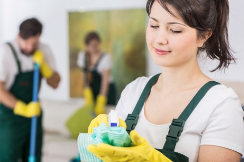 Local cleaning service in Hammersmith cleaning a modern kitchen